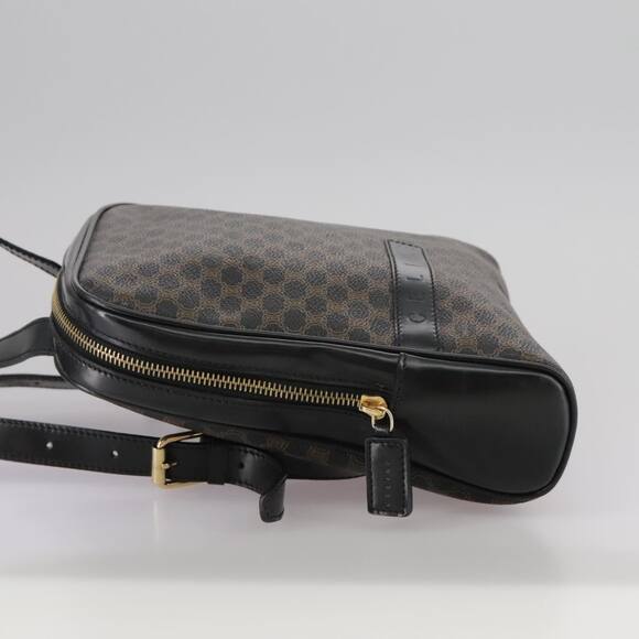 CELINE Macadam Canvas Backpack Pvc Leather Black Silver - Picture 3 of 16